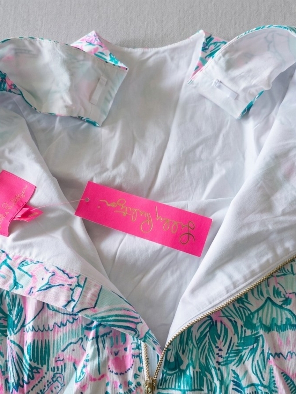 Lilly Pulitzer Mila Stretch Shift Dress Colorful Camelflage Size 16 NWT - Picture 4 of 7